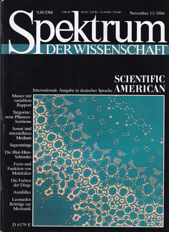Spektrum der Wissenschaft  Spektrum der Wissenschaft Heft November 1986 