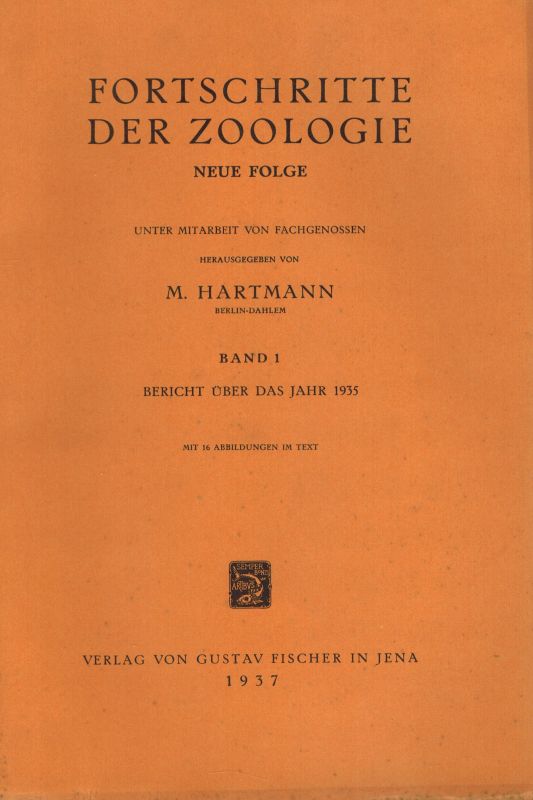 Fortschritte der Zoologie  Fortschritte der Zoologie Band 1: Bericht über das Jahr 1935 