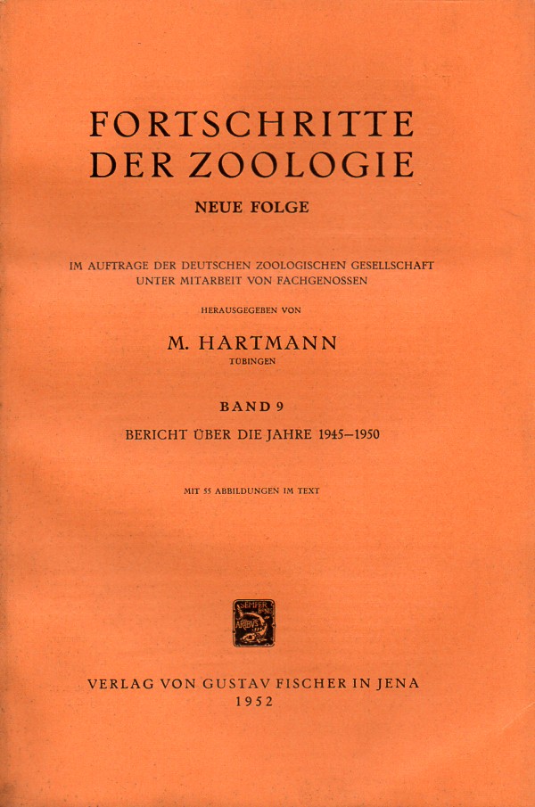 Fortschritte der Zoologie  Fortschritte der Zoologie Band 9: Bericht über die Jahre 1945-1950 