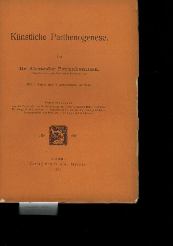 Petrunkewitsch,Alexander  Künstliche Parthenogenese 