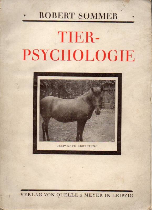 Sommer,Robert  Tierpsychologie 
