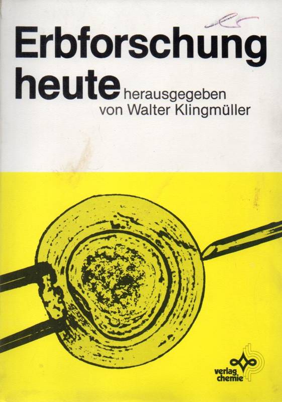 Klingmüller,Walter(Hsg.)  Erbforschung heute 