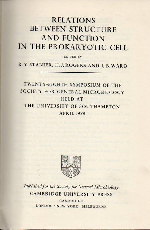 Stanier,R.Y.+H.J.Rogers+J.B.Ward  Relations between Structure and Function in the Prokaryotic Cell 