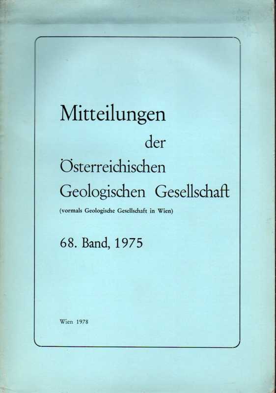 Mitt.der Östereichischen Geologieschen Gesellsch.  68.Band,1975 