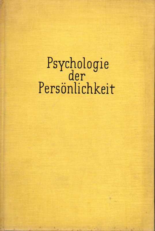 Remplein,Heinz  Psychologie der Persönlichkeit 
