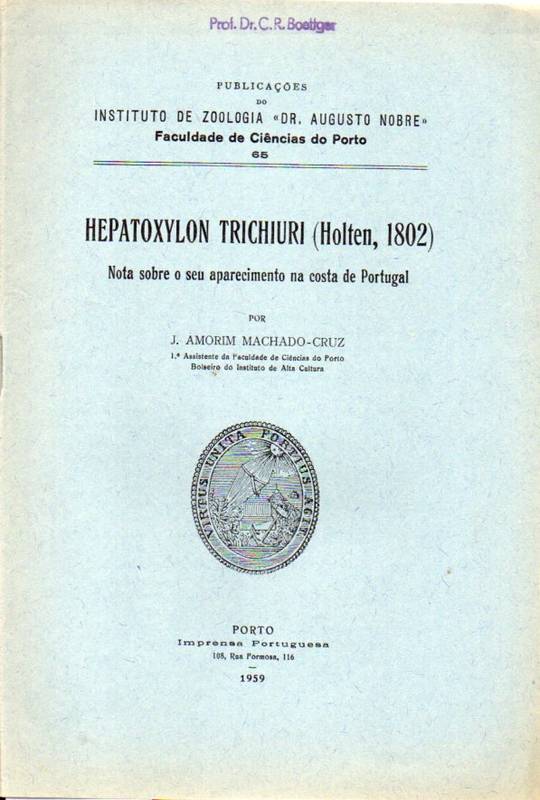 Machado-Cruz,J.Amorim  Hepatoxylon Trichiuri (Holten, 1802) 
