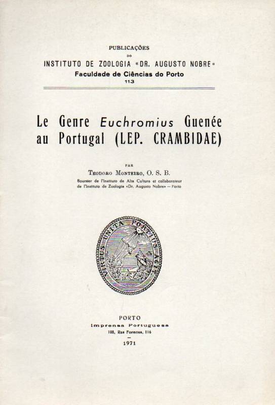 Monteiro,Teodoro  Le Genre Euchromius Guenee au Portugal (Lep.Crambidae) 