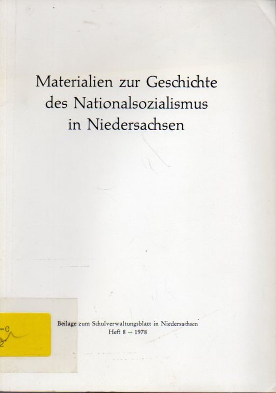 Niedersächsische Landeszentrale für politische  Materialien zur Geschichte des Nationalsozialismus in Niedersachsen 