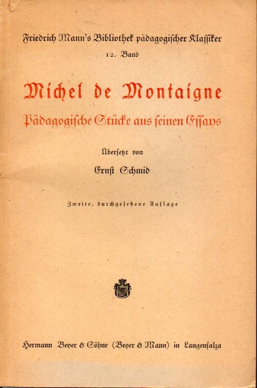 Montaigne,Michel de  Michel de Montaigne 