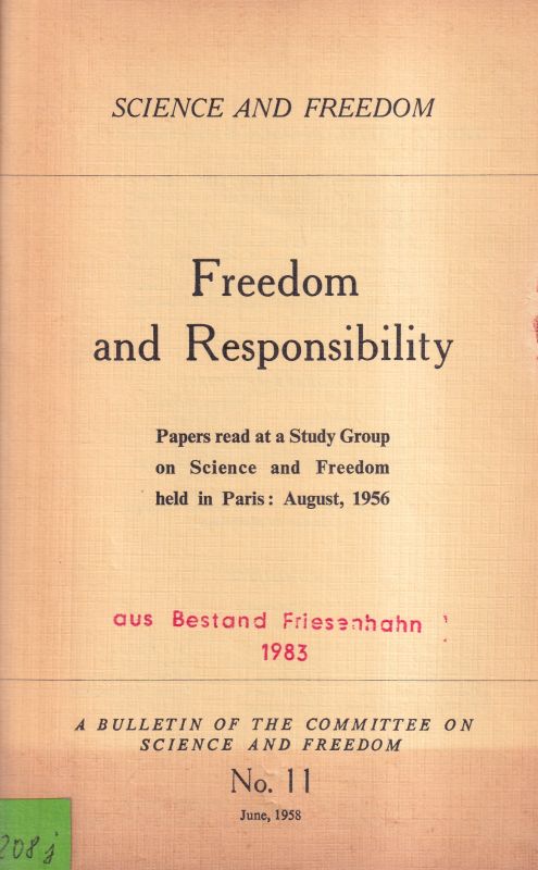 Committee on Science and Freedom  Freedom and Responsibility 
