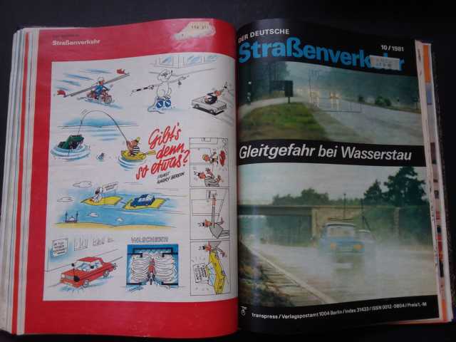 Hrsg. Transpress VEB Verlag für Verkehrswesen   Der Deutsche Straßenverkehr  - 1981 vollständig   