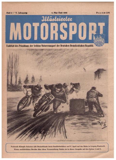 Hrsg. Deutscher Motorsport - Verband der DDR     Illustrierter Motorsport  - 1. Mai    - Heft  1955, Nr. 9,  