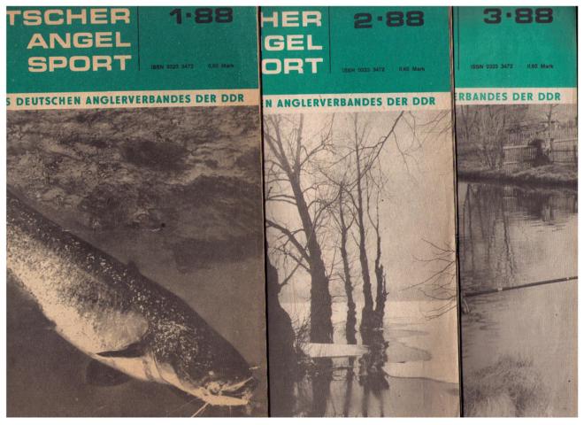 Hrsg. Deutscher Anglerverband der DDR Redaktion - Plomann ,Jürgen    Deutscher Angelsport  1988  Heft 1, 2 ,3,4 ,6 , 7, 8 , 9 , 11 und 12 ( Einzelverkauf möglich , siehe Beschreibung !)  