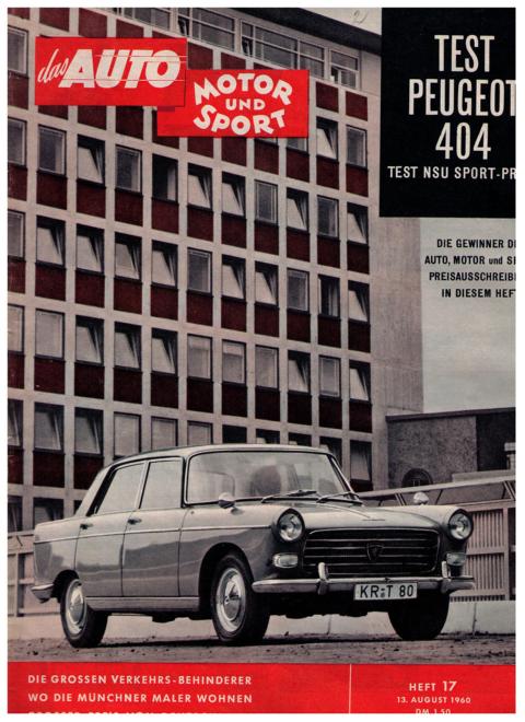 Hrsg. Pietsch , Paul und Dietrich - Troelch , Ernst   Das Auto - Motor und Sport  -  Heft 17 von 1960    