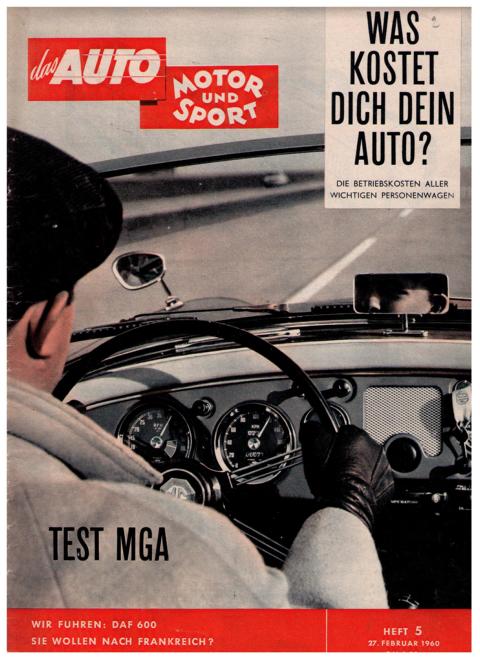 Hrsg. Pietsch , Paul und Dietrich - Troelch , Ernst   Das Auto - Motor und Sport  -  Heft 5  von 1960    
