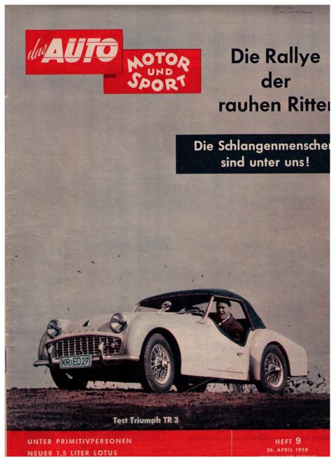 Hrsg. Pietsch , Paul und Dietrich - Troelch , Ernst   Das Auto - Motor und Sport  -  Heft 9  von 1958    
