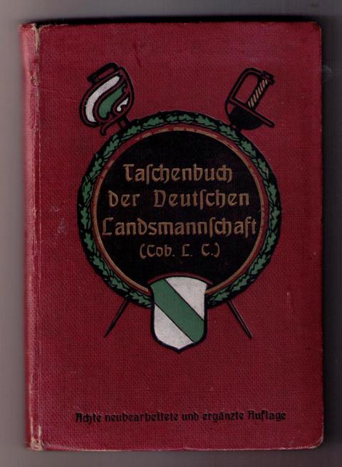 Hrsg.Trittel , G.   Taschenbuch der deutschen Landsmannschaft  (Cob. L.C.)  1920  