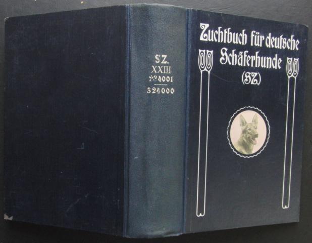 Hrsg." Fachschaft  für deutsche Schäferhunde "    Zuchtbuch  für Deutsche Schäferhunde  1926   ( Körbuch )   