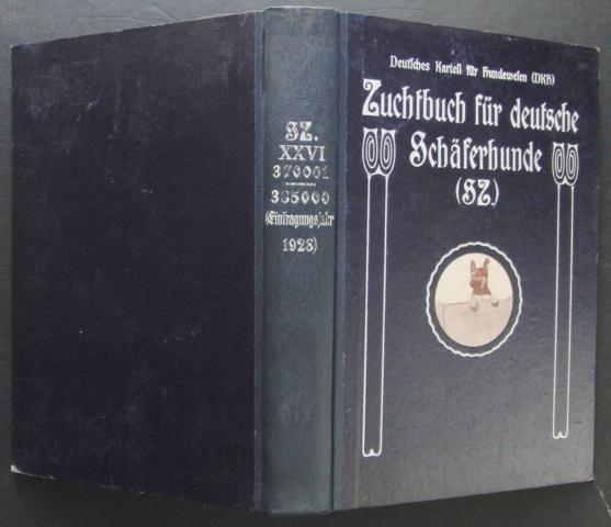 Hrsg." Fachschaft  für deutsche Schäferhunde "    Zuchtbuch  für Deutsche Schäferhunde  1929  ( Körbuch )  " 