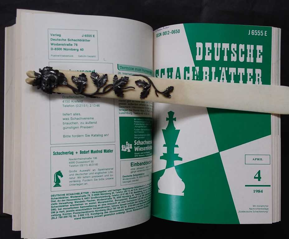Hrsg.Deutsche Schachblätter   Deutsche Schachblätter - 1983/1984 - 2 vollständige Jahrgänge   