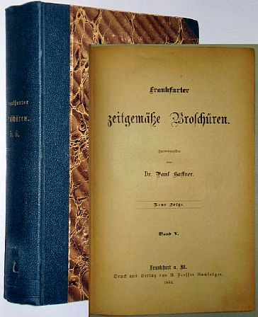 Haffner, Paul (Hg.):  Frankfurter zeitgemäße Broschüren. Neue Folge. 