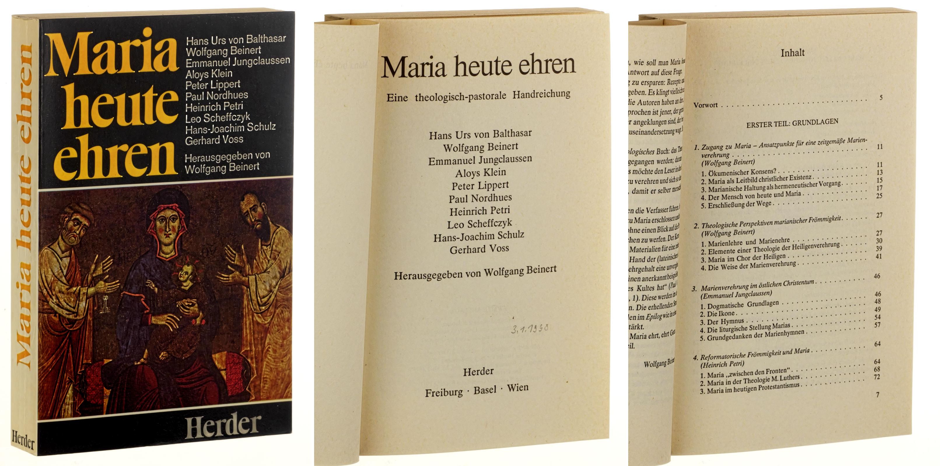   Maria heute ehren. Eine theologisch-pastorale Handreichung. Hrsg. v. Wolfgang Beinert. 