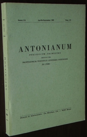   Antonianum (periodicum trimestre). Annus LX, fasc. 2-3 (Apr. - Sept. 1985). 