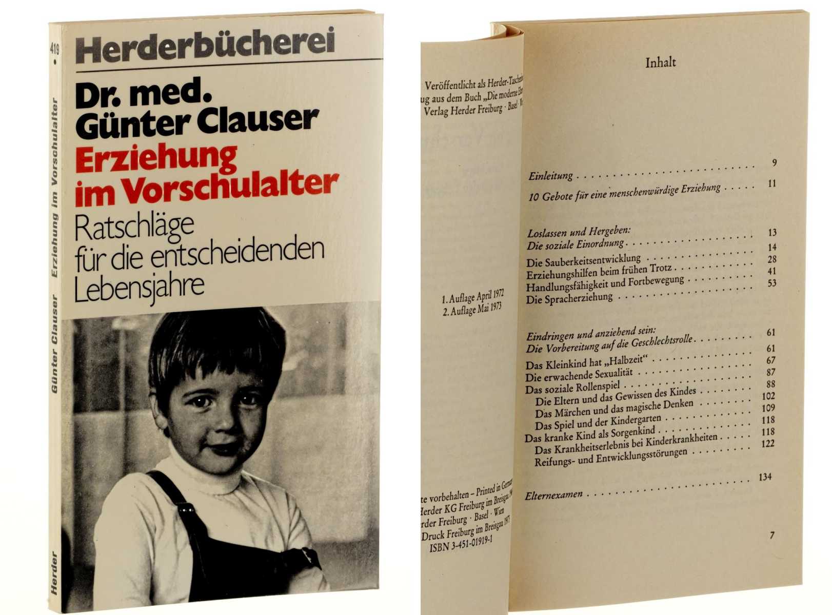 Clauser, Günter:  Erziehung im Vorschulalter. Ratschläge f. d. entscheidenden Lebensjahre. 