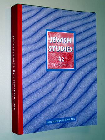   Jewish Studies. Vol. 42 (2003-2004). Ed.: Ron Margolin. 