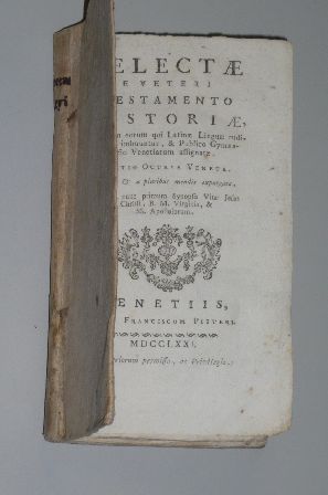   Selectae e Veteri Testamento Historiae, Ad usum eorum qui latinæ linguæ rudimentis imbuuntur. [Jean Heuzet]. 