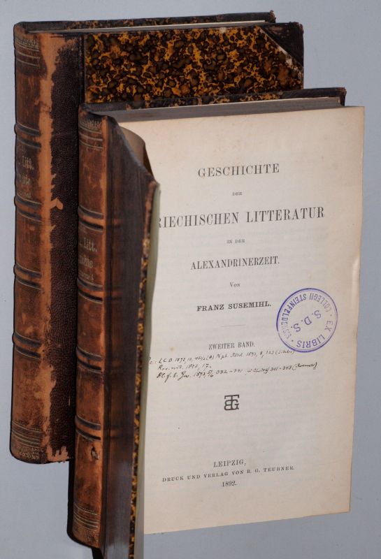 Susemihl, Franz:  Geschichte der griechischen Literatur in der Alexandrinerzeit. 
