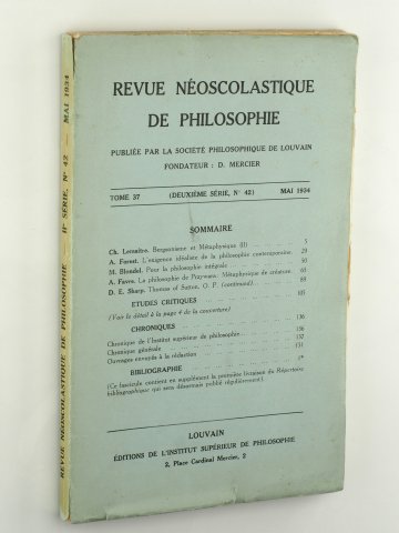   Revue néoscolastique de philosophie. 