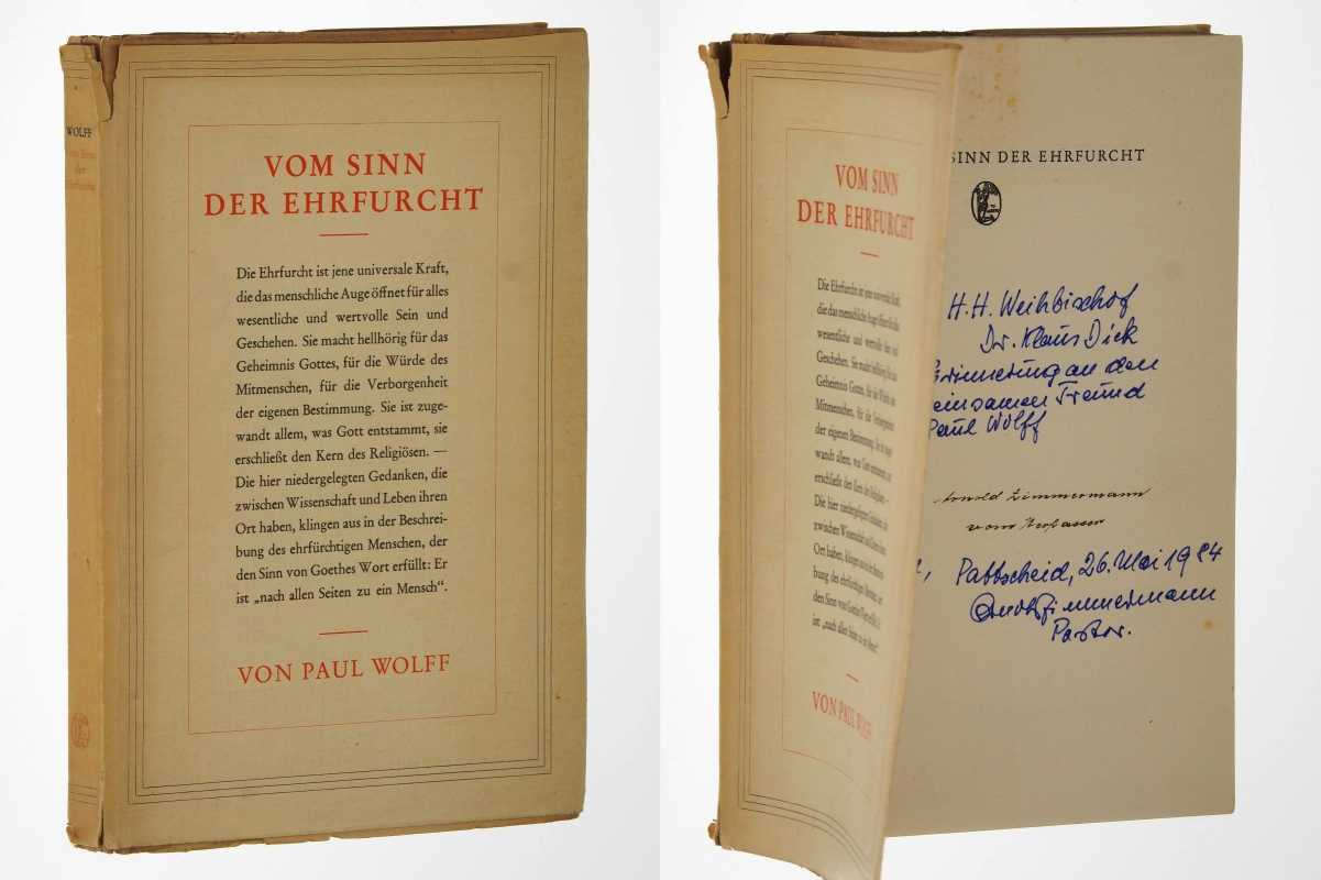 Wolff, Paul:  Vom Sinn der Ehrfurcht. 