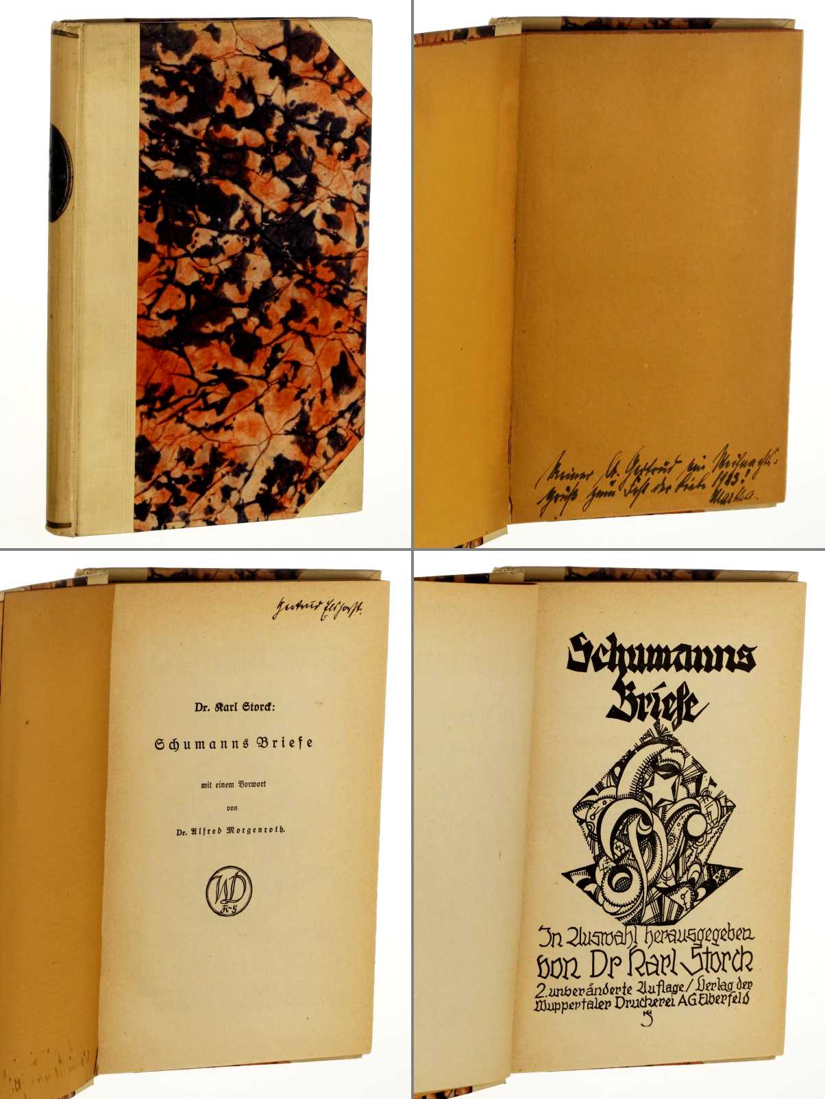 Storck, Karl (Hg.):  Schumanns Briefe. In Auswahl herausgegeben. Mit einem Vorwort von Alsfred Morgenroth. 