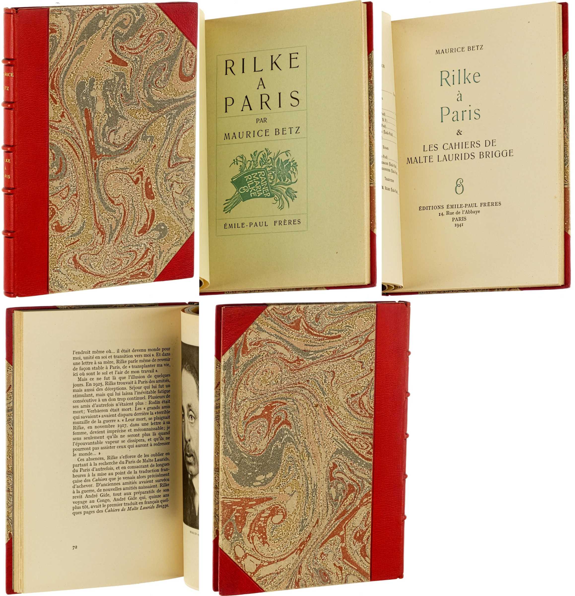 Betz, Maurice:  Rilke à Paris & Les cahiers de Malte Laurids Brigge. 