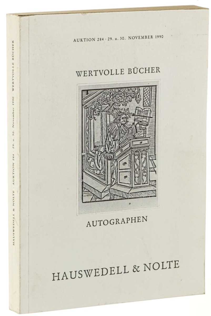 Hauswedell & Nolte:  Auktion 284, 29. und 30. November 1990. Wertvolle Bücher und Autographen des 15.-20. Jahrhunderts. 