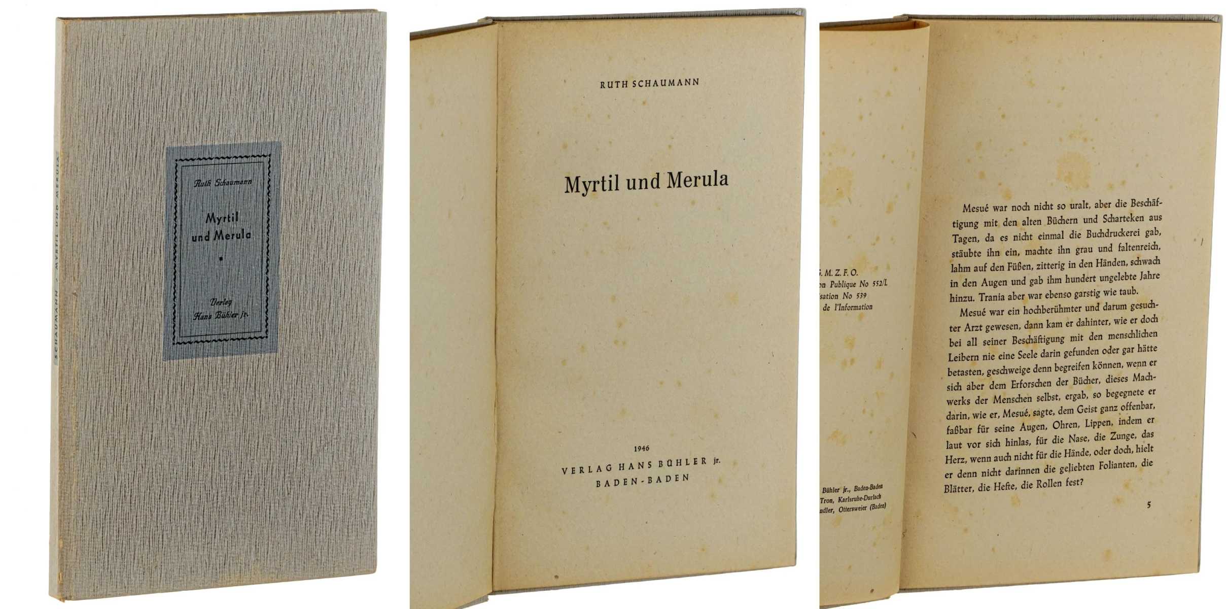 Schaumann, Ruth:  Myrtil und Merula. 