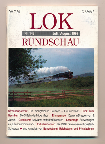   Lok Rundschau. Magazin für Eisenbahnfreunde Heft Nr. 148: Juli/August 1993. 