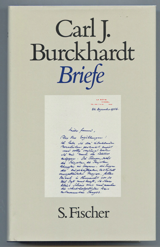 BURCKHARDT, Carl J.  Briefe, hrggb. vom Kuratorium Carl J. Burckhardt. 