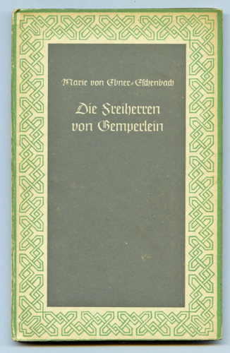 Ebner-Eschenbach, Marie von  Die Freiherren von Gemperlein. 