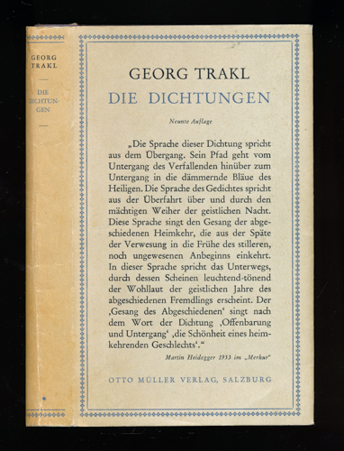 TRAKL, Georg  Die Dichtungen. 