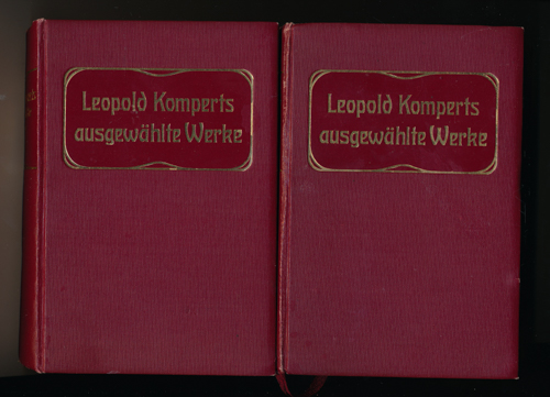 KOMPERT, Leopold  Ausgewählte Werke in vier Bänden (in 2), hrggb. von Stefan Hock (= kompl. Edition). 
