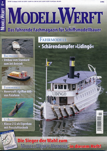   Modell-Werft. Das führende Fachmagazin für Schiffsmodellbauer. hier: Heft 7/2009. 