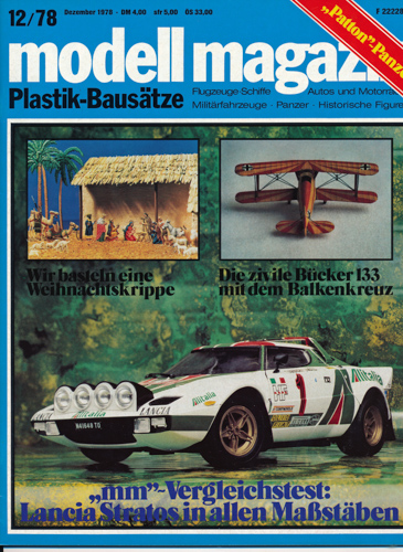   modell magazin. Plastik-Bausätze. Flugzeuge-Schiffe - Autos und Motorräder - Militärfahrzeuge - Panzer - Historische Figuren. hier: Heft 12/1978. 