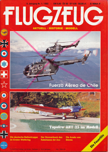   Flugzeug. Aktuell   Historie   Modell. hier: Heft 1/1993 (9. Jahrgang). 