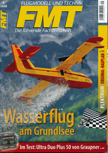   FMT Flugmodell und Technik. Die führende Fachzeitschrift. hier: Heft 9/2008. 