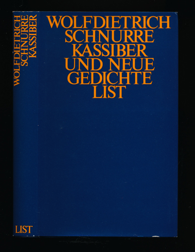 SCHNURRE, Wolfdietrich  Kassiber und Neue Gedichte. 