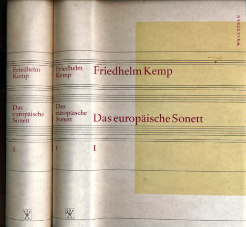 KEMP, Friedhelm  Das europäische Sonett. 2 Bde.. 