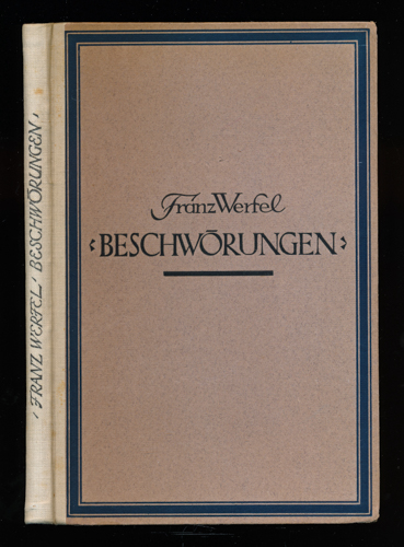 WERFEL, Franz  Beschwörungen (Gedichte). 