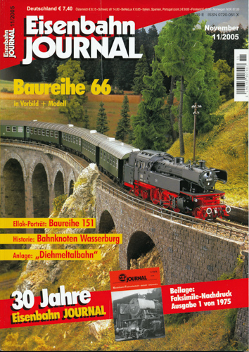   Eisenbahn-Journal Heft 11/2005: Baureihe 66 in Vorbild + Modell (mit Beilage!). 